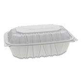 Pactiv White Vented Microwavable Hinged Lid Takeout Container, 9 x 6 x 3.1 inch -- 170 per case