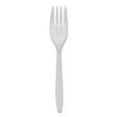 Pactiv Fieldware Polypropylene Mediumweight White Fork -- 1000 per case