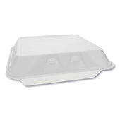 Pactiv SmartLock X Large White Foam Hinged Container, 9.5 x 10.5 x 3.25 inch -- 250 per case