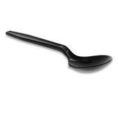 Pactiv Meadoware Polystyrene Black Medium Heavy Weight Soup Spoon -- 1000 per case