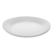 Pactiv White Unlaminated Foam Plate, 7 inch Diameter -- 900 per case