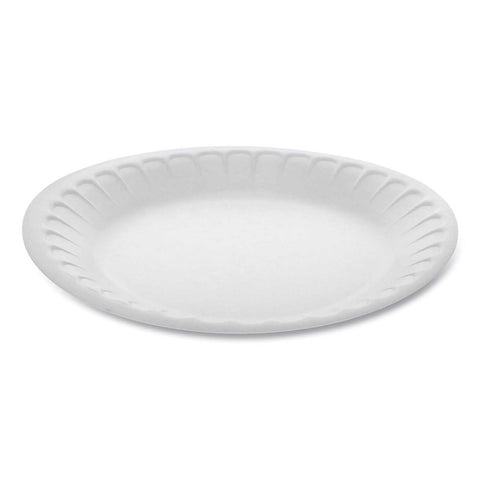 Pactiv White Unlaminated Foam Plate, 7 inch Diameter -- 900 per case