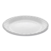 Pactiv White Laminated Foam Plate, 8.88 inch Diameter -- 500 per case