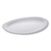 Pactiv White Laminated Foam Oval Platter, 11.5 x 8.5 inch -- 500 per case