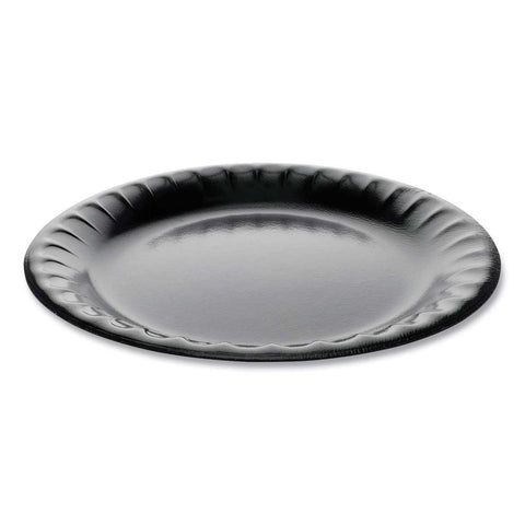 Pactiv Black Laminated Foam Plate, 9 inch Diameter -- 500 per case