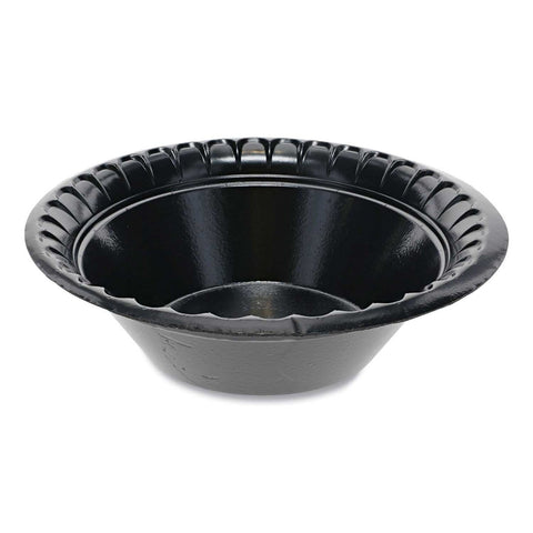 Pactiv Black Laminated Foam Bowl, 12 Ounce -- 1000 per case