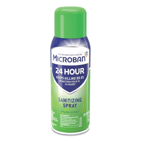 Microban Fresh Scent 24 Hour Disinfectant Sanitizing Spray, 12.5 Ounce Aerosol Spray -- 6 per case