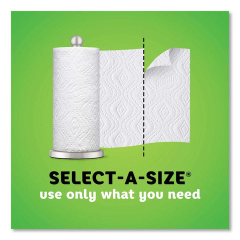 Bounty White 2-Ply Select-A-Size Kitchen Roll Paper Towel, 5.9 x 11 inch - 74 sheets per roll -- 12 rolls per case