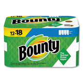 Bounty White 2-Ply Select-A-Size Kitchen Roll Paper Towel, 5.9 x 11 inch - 74 sheets per roll -- 12 rolls per case