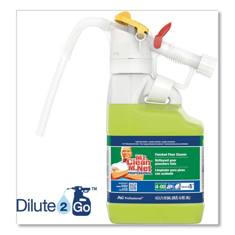 P&G Professional Dilute 2 Go Lemon Scent Mr Clean Finished Floor Cleaner, 4.5 Liter Jug