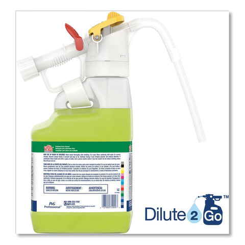 P&G Professional Dilute 2 Go Lemon Scent Mr Clean Finished Floor Cleaner, 4.5 Liter Jug