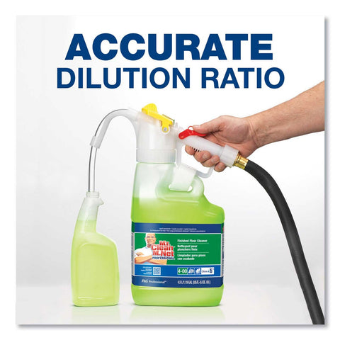 P&G Professional Dilute 2 Go Lemon Scent Mr Clean Finished Floor Cleaner, 4.5 Liter Jug