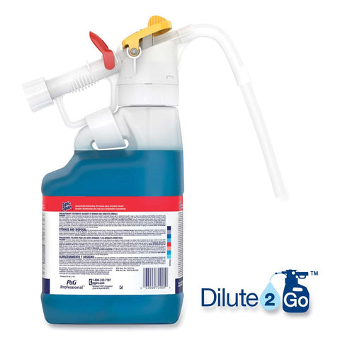 P&G Professional Dilute 2 Go Fresh Scent Spic and Span Disinfecting All-Purpose Spray and Glass Cleaner, 4.5 Liter Jug