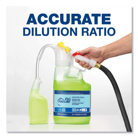 P&G Professional Pro Line Dilute 2 Go Fresh Scent Finished Floor Cleaner, 4.5 Liter Jug