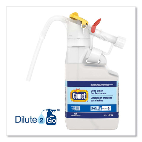 P&G Professional Dilute 2 Go Fresh Scent Comet Deep Clean for Restrooms, 4.5 Liter Jug