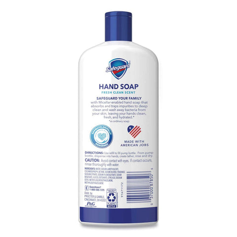 Safeguard Fresh Clean Scent Liquid Hand Soap, 25 Ounce Bottle -- 4 per case