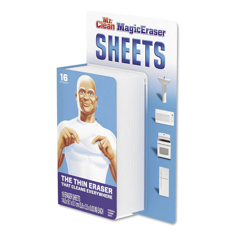 Mr Clean White Magic Eraser Sheet, 3.5 x 5.8 inch - 16 per pack -- 8 packs per case