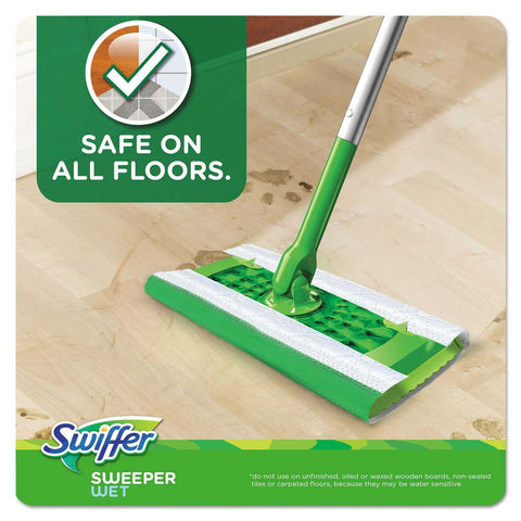 Swiffer White Wet Refill Cloth, 10 x 8 inch - 12 per tub -- 12 tubs per case