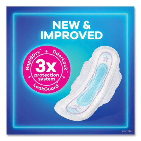Always Super Absorbent Size 2 Long Ultra Thin Pad with Wing - 32 per pack -- 3 packs per case