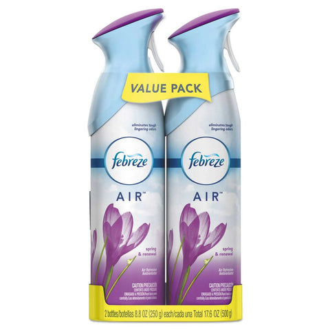 Febreze Air Spring and Renewal Air Fresheners, 8.8 Ounce Aerosol - 2 per pack -- 6 packs per case