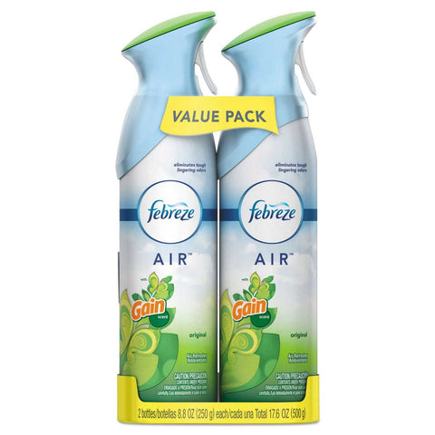 Febreze Air Gain Original Air Fresheners, 8.8 Ounce Aerosol - 2 per pack -- 6 packs per case