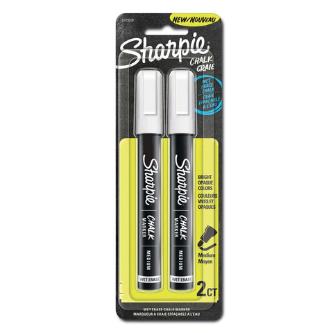 Sharpie White Medium Bullet Tip Wet Erase Chalk Marker - 2 per pack -- 1 pack