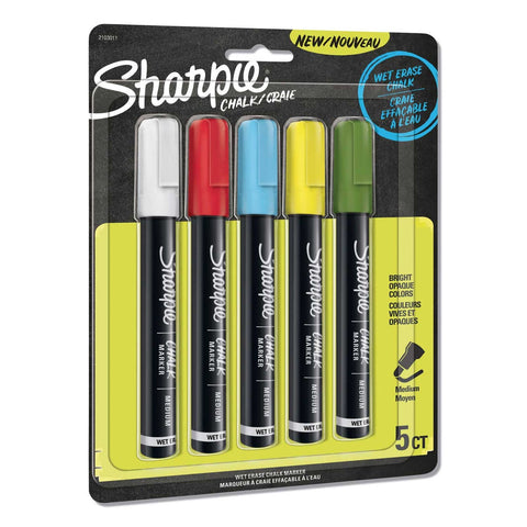 Sharpie Medium Bullet Tip Wet Erase Chalk Marker - 5 per pack -- 1 pack