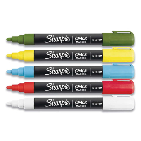 Sharpie Medium Bullet Tip Wet Erase Chalk Marker - 5 per pack -- 1 pack