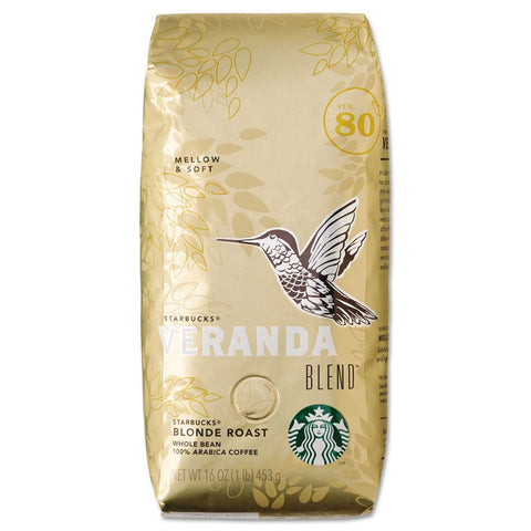 Starbucks Veranda Blend Light Roast Whole Bean Coffee, 1 Pound Bag