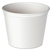 Dart Solo White Unwaxed Double Wrapped Paper Bucket, 53 Ounce -- 50 per case