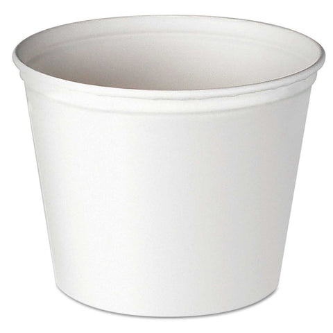 Dart Solo White Unwaxed Double Wrapped Paper Bucket, 53 Ounce -- 50 per case