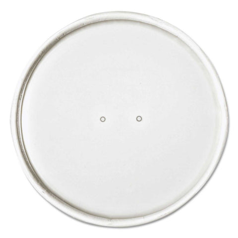Dart Solo White Paper Tab Lid for 32 Ounce Food Container, 4.6 inch Dia -- 500 per case