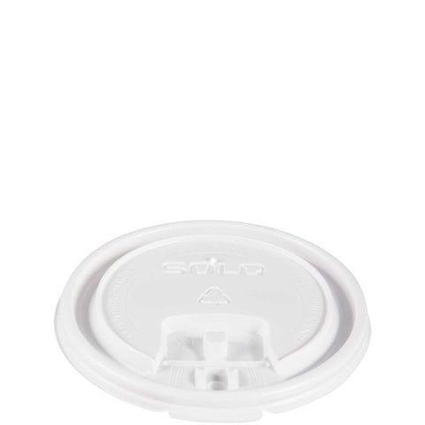 Solo White Liftback and Lock Tab Plastic Lid Only, 10 Ounce -- 1000 per case.