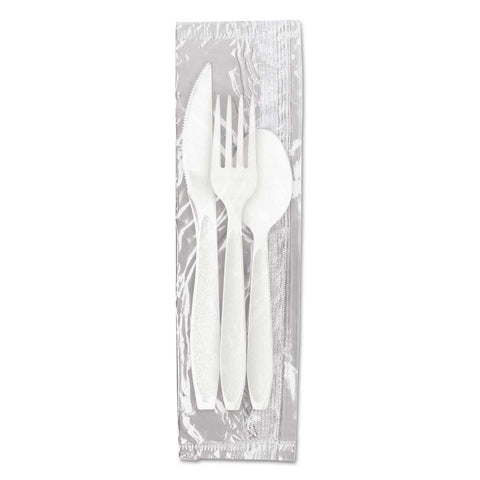 Dart Solo Reliance Medium Heavy Weight Polystyrene White Cutlery Kit -- 500 per case