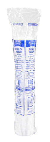 Solo White Plastic Traveler Lid Only, 10 Ounce -- 1000 per case.