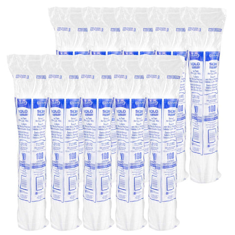 Solo White Plastic Traveler Lid Only, 10 Ounce -- 1000 per case.