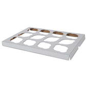SCT White Kraft Paperboard Cupcake Holder Inserts, 9.88 x 13.88 x 0.88 inch -- 200 per case