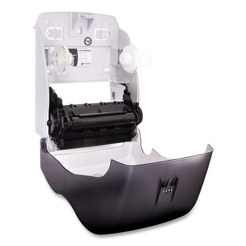 San Jamar Black Simplicity Mechanical Roll Towel Dispenser, 15.25 x 13 x 10.25 inch