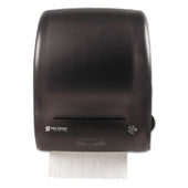 San Jamar Black Simplicity Mechanical Roll Towel Dispenser, 15.25 x 13 x 10.25 inch