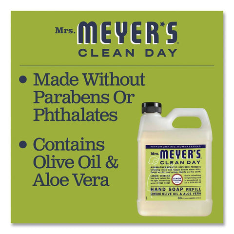 Mrs Meyers Clean Day Lemon Liquid Hand Soap, 33 Ounce -- 6 per case