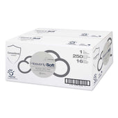 Papernet White Heavenly Soft Paper Towel, 4.5 x 9.5 inch - 250 count per pack -- 16 packs per case
