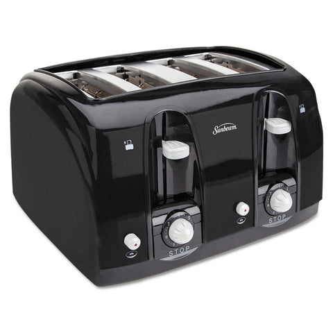 Sunbeam Black Extra Wide 4 Slice Slot Toaster, 11 3/4 x 13 3/8 x 8 1/4 inch