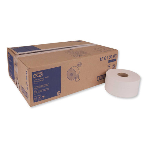 Tork 1 Ply White Septic Safe Advanced Jumbo Bath Tissue, 3.48 inch x 1200 Feet -- 12 rolls per case