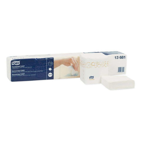 Tork White 2-Ply Premium Xpressnap Interfold Dispenser Napkins, 8.5 x 8.5 inch - 500 per pack -- 8 packs per case