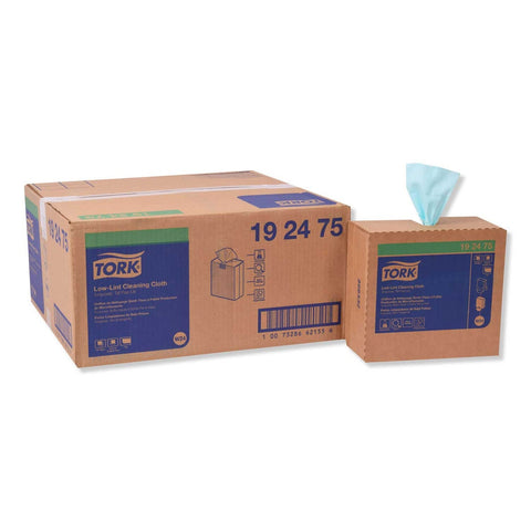 Tork Turquois Low Lint Cleaning Cloth, 9 x 16.5 inch - 100 per box -- 8 boxes per case