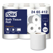 Tork White Septic Safe 2-Ply Premium Poly-Pack Bath Tissue, 4.1 x 4 inch - 400 sheets per roll -- 48 rolls per case