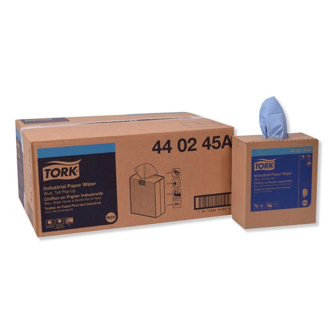 Tork Paper Blue 4 Ply Industrial Paper Wiper, 8.54 x 16.5 inch - 90 per box -- 10 boxes per case