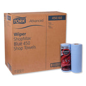Tork Blue Advanced ShopMax Blue 450 Wiper Towel Roll, 11 x 9.4 inch - 60 per roll -- 30 rolls per case