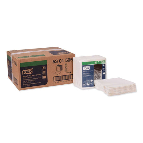 Tork White Heavy Duty Cleaning Cloth, 12.6 x 13 inch - 50 per pack -- 6 packs per case