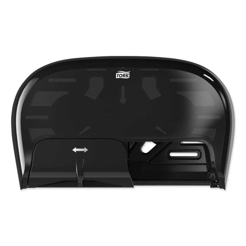 Tork Black High Capacity Bath Tissue Roll Dispenser for OptiCore, 16.62 x 5.25 x 9.93 inch